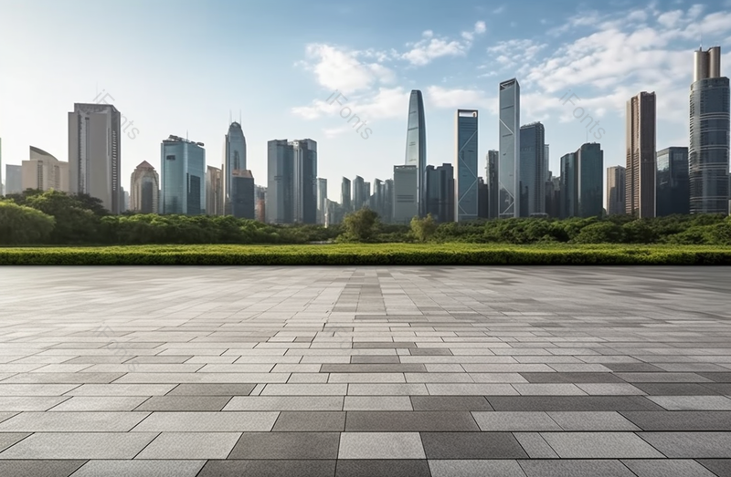 白色现代商业中心建筑广场风景背景,高清,摄影图,摄影图片,图片大全,摄影图免费下载